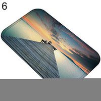 Super1798 Wooden Bridge Sea Living Room Hallway Door Mat Entrance Non-slip Water Absorption Rug-6#