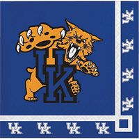 Kentucky Wildcats NCAA Party Cocktail Napkins Sports Themed College University Party Supply Luncheon Napkins for Beverage for 20 Guests Orange Purple Color Paper Napkins