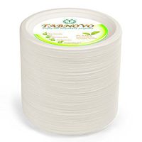 Paper Plates Heavy Duty 9 inches 200 Count Eco-friendly Disposable Dinner Plates Classic White (200 Count)