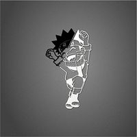 Wallner 2pcs Anime Naruto Uzumaki Metal Decal Sticker for Cellphone and Laptop (Silver) (Naruto 2)