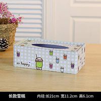 T-ZJHC Roll Paper Tissue Box Home Living Room cored Tray Desktop roll Tray, Long ice Cream