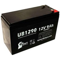 Replacement for Minuteman E1500RM2U Battery - Replacement UB1290 Universal Sealed Lead Acid Battery (12V, 9Ah, 9000mAh, F1 Terminal, AGM, SLA) - Includes Two F1 to F2 Terminal Adapters