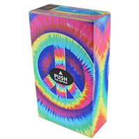 Cigarette Box Case for Full Pack of Cigarettes, Built in USB Coil Lighter - Peace Sign