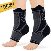 Flyfan Ankle Support Sleeve for Women and Men, Compression Socks with Ankle Support for Injury Recovery, Pain Relief | Best for Running, Soccer, Basketball, Baseball Sports (M)