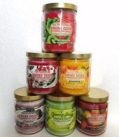 Smoke Odor Exterminator 13 oz Jar Candles Kiwi Twisted Strawberry, (6) Includes Kiwi Twisted Strawberries, Hollyberry Hills, Sugar Plum, Mulberry Spice, Granny Smith & Orange Lemon Splash.
