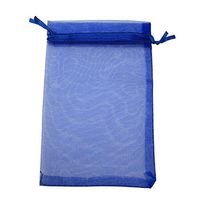 COTOSEY Sosam 100PCS 6x9 Inches Organza Drawstring Pouches Jewelry Party Wedding Favor Gift Bags (6x9, Dark Blue)