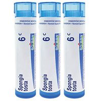 Boiron Spongia tosta 6c, 80 pellets, homeopathic Medicine for Dry, Barking Cough, 3 Count