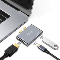 USB C Hub Adapter HDMI TGVIS Type C HUB with 4K USB C to HDMI, USB 3.0 Ports, 40Gbps Thunderbolt 3 5K@60Hz 100W PD3.0 Charging Port,for MacBook Pro2019/2018/2017/2016,MacBook Air 2018(Space Gray)