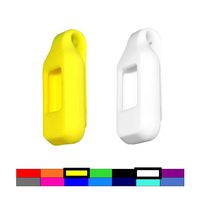 Dunfire Replacement Wristbands and Clip Cases for Garmin Vivofit 3/ Vivofit JR/JR 2, Large Size and Small Size Bands, One Size Clip Holder Cover (Yellow&White, Clip)