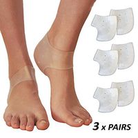 Plantar Fasciitis Inserts Heel Protectors - Silicone Gel Heel Cups Shoes Inserts, Orthotics Heel Cushion for Bone Spur & Heel Spur Pain Relief 3 Pairs of Foot Pain Plantar Fascitis Heel Sleeves - 2mm