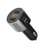Bluetooth FM Transmitter, Bluetooth Car Adapter Wireless Music Play for Car with Dual USB Ports, Fast Charging and USB Playing Supportable