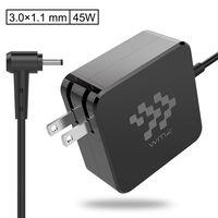 Laptop Charger, AC Adapter Fast Charging Notebook Battery Power 5.5FT 45W 19V 2.37A 3.0x1.1mm for Samsung Galaxy View Series 3 NP300U1A Series 5 NP540U3C Chromebook XE700T1A Ativ Book 5 7 9 lite Plus