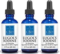 Lugols Iodine 2% by CBD Scientific. 2 oz Bottle. Pack of 3