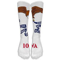 NUNOFOG Men's & Women's Sock Flag Of Iowa Stylish Athletic Socks,One Pair