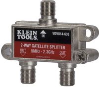 Klein Tools VDV814-636 Coax Splitter - Satellite, 2-Way, 5MHz - 2.3GHz