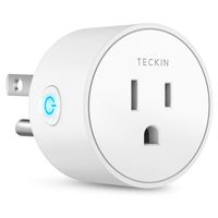 Smart Plug Mini Outlet Compatible with Amazon Alexa and Google Assistant, TECKIN Wifi Enabled Remote Control Smart Socket with Timer Function, No Hub Required,White, 1 pack