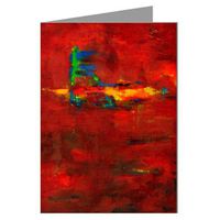 "Inferno Symphony 125" Original Abstract Art by the Artist Philo Notecard Set
