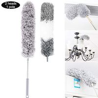 Microfiber Dusters for Cleaning with Telescoping Extension Pole 30 to 100" Extendable Duster for Cleaning High Ceiling Fan,Blinds, Cobwebs, Baseboards,Cars (100")