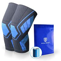 Knee Brace for Men with Kinesiology Tape Support for Arthritis, ACL, LCL, MCL, Sports Exercise, Meniscus Tear Injury Recovery, Weightlifting Anti-Slip Knee Support Sleeves (1 Pair, M)