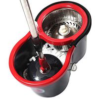 Broom and Dustpan with Long Handle Telescopic Upri Rotating mop - Stainless Steel Lazy mop, Household Absorbent mop