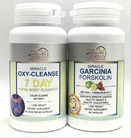 Weight Lose Combo - Miracle OXY Cleanse 7 Day Total Body Cleanser and Garcinia FORSKOLIN