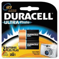 Duracell Ultra High-Power Lithium Battery, 123, 3V, 2/Pack - Case with 12