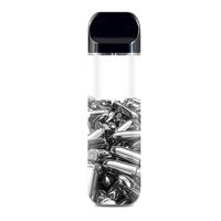 IT'S A SKIN Decal Vinyl Wrap for Smok Novo Pod System Vape Sticker Sleeve Cover/Silver Bullets Polished Black White