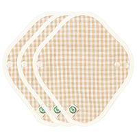 think ECO [3-Pads] Organic Reusable Cotton Cloth Panty Liiner Pads, Menstrual Liner Pads, Sanitary Napkins, Three Pads Set (Panty Liner)