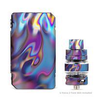 IT'S A SKIN Decal Vinyl Wrap for VooPoo Drag Mini & UForce T2 Tank Vape Sticker Sleeve Cover/Opalescent Resin Marble Oil Slick