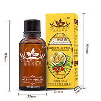 Luckym Ginger Massage Oil,100% Pure Natural Lymphatic Drainage Ginger Oil,Spa Massage Oils,Promote Blood Circulation Relieve Muscle Soreness-30ml (5set-10 boxes)