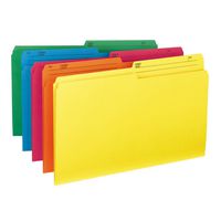 Smead Reversible File Folder, 1/2-Cut Tab, Legal Size, Assorted Colors, 10 per Pack (15391)