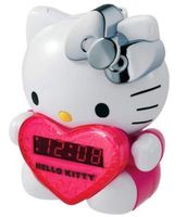 HELLO KITTY KT2064-MBY AM/FM Projection Clock Radio - NEWEST MODEL