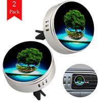 Red Heart-Shaped Tree 2 pcs silver Car Essential Oil Diffuser Vent Clip Aromatherapy Diffuser Locket Air Freshener with 4 Refill Pads 1.33x1.83in