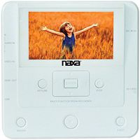Naxa NTM-1100 DVD/USB Media Recorder with Screen, White, 10.80in. x 7.20in. x 4.00in.