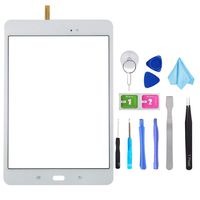 White Touch Screen Digitizer Glass Replacement for Samsung Galaxy Tab A 8.0 SM-T350 T350 (Not Include LCD) with Tools + Pre-Installed Adhesive