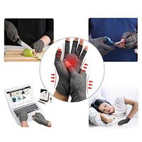 Lanbter Solid Arthritis Pressure Health Gloves Half Finger Gloves