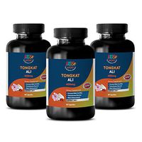 Testosterone Booster for Men Sex Natural - TONGKAT ALI Extract (400Mg) - 200 1 tongkat ali - 3 Bottles 180 Capsules