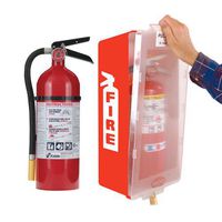 Fire Extinguisher with Cabinet, Red Tub/Clear Cover