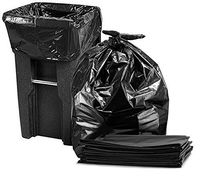 95-96 Gallon Trash Can Liners, Extra Large Garbage Bags, Equivalent to 2 Mil Strength, 25/Case, 61"W x 68"H.