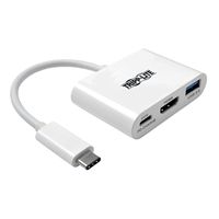 Tripp Lite USB C to HDMI Multiport Video Adapter Converter 1080p w/  USB-A Hub & USB-C PD Charging, Thunderbolt 3 Compatible, USB Type C, USB-C, USB Type-C  (U444-06N-HU-C)