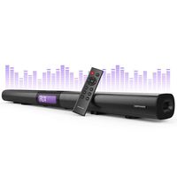 DBPOWER Soundbar for TV, 37 inch 2.1 Channel Wired and Wireless Bluetooth Optical Soundbar, Home Theater TV Speaker for TV/PC/Smartphone (Stereo Surround Sound, Remote Controlled & Wall-mountable)