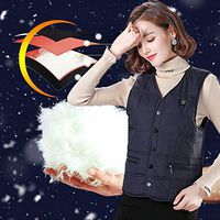 ASDYY Heated Vest for Men and Women, Heated Jacket, Upgraded Lightweight Electric Heated Jacket, Heating Waistcoat Down Jacket Coat,Blue,L