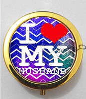 BlackKey I Love My Husband 3-Compartment Decorative Pocket Gift Box Case Organizer for Pill, Color 2 -861