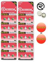 Rayverstar LR626 AG4 1.5V Alkaline (20-Batteries) Fits: 66, 606, 626, 376, 177, 377, GP377 (Full List Below)