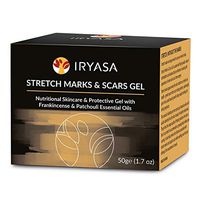 Iryasa Stretch Marks & Scars Gel - Vegan Stretch Mark Cream for Pregnancy - Natural Scar Cream for Surgical Scars, Keloid Scars, Acne Scars - C Section Scar Treatment & Burn Scar Removal Cream - 1.7oz
