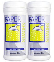 Paper Shower-Alcohol Free -Wet Towelette Only!- 80ct (2 x 40ct canisters per order)