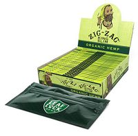 Zig Zag Organic King Size Rolling Papers (24 Packs/Box) with Smell Proof Pouch