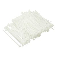 uxcell 1000 Pcs White 10cm Length Packaging Nylon Cable Tie