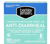 Berkley Jensen Anti-Diarrheal Medicine Loperamide Hydrochloride Tablets 2 mg 192 Capletsper Order
