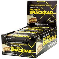 MuscleMaxx High Protein Energy Snack, Protein Bar, White Chocolate Peanut Butter, 12 Bars, 2 oz (57 g) Each